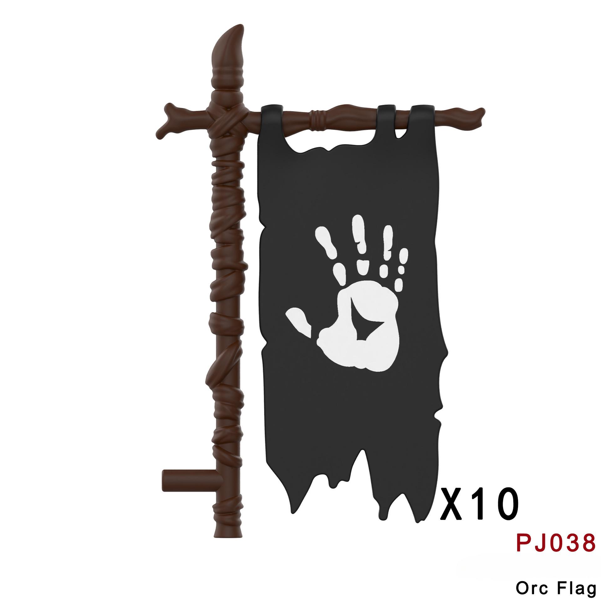 

10 ШТ. MOC Середньовічні прапори Будівельний блок Замок Фігурка лицаря-солдата Аксесуари Цеглинки прапора орків Іграшки Подарунки