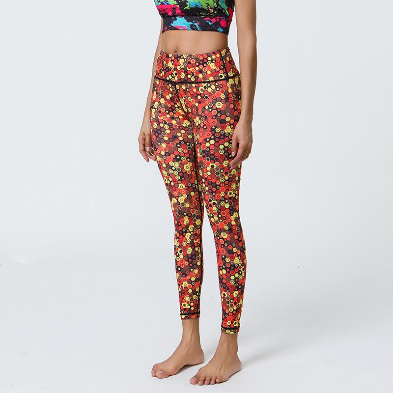 New yoga pants colorful printed yoga pants fitness pants