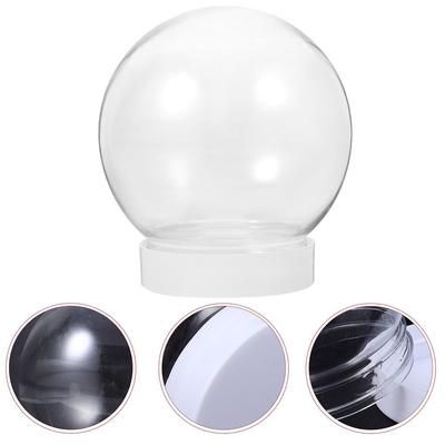 Kit de boule à neige DIY 15 pièces Décoration de maison festive Globe transparent en plastique Fournitures d'artisanat pour ornaments sur le thème de Noël Hiver