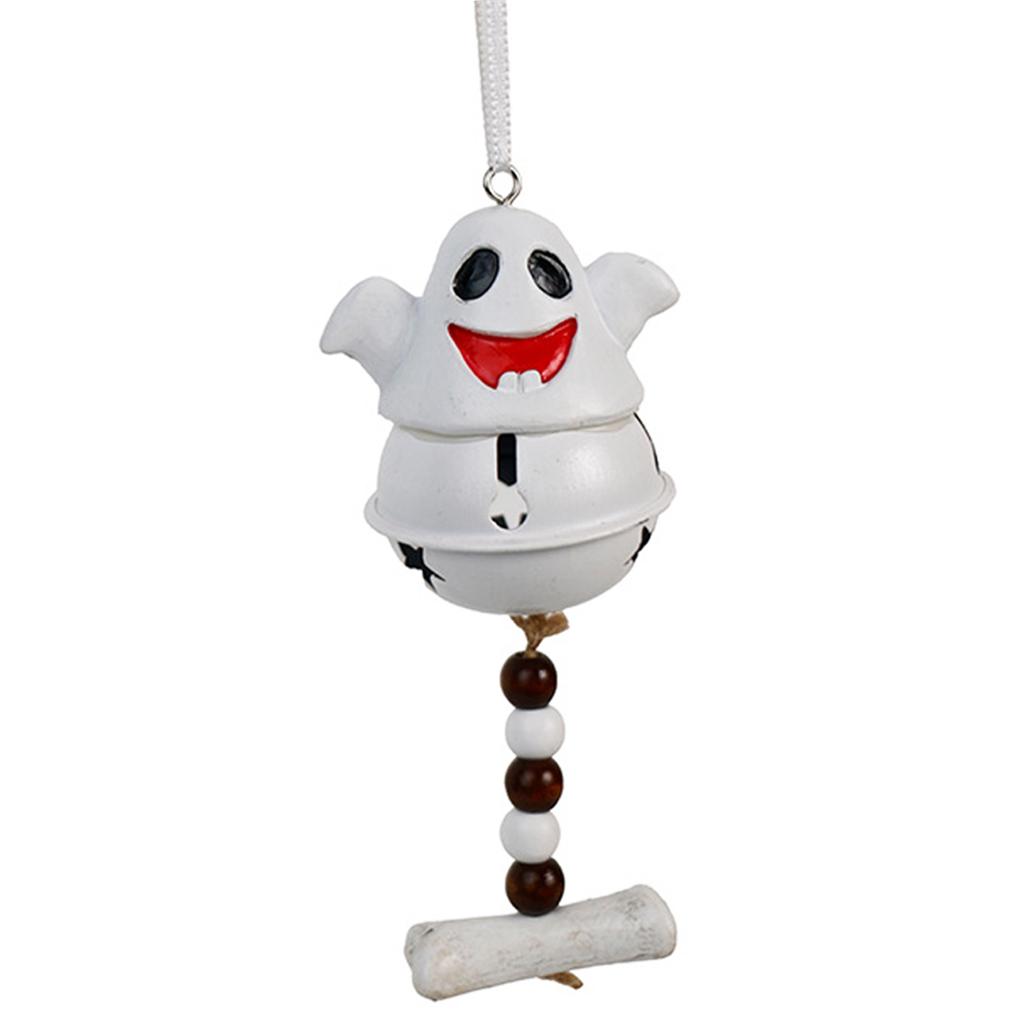 Halloween Ghost Bell Ornament Smile Scary Cute Face Ghost Hanging Decor for Home Office & Party Decor