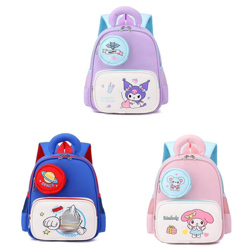 Zaino Scolastico per Bambini Melody Kuromi Spider Man Con Tessuto Oxford Traspirante