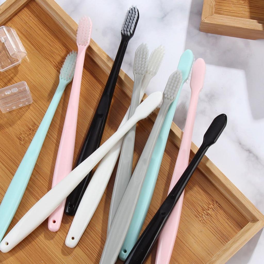 10pcs Macaron soft bristle toothbrush