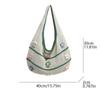 Fashion Knit Beach Bag for Women Large Capacity Summer Tote with 3D Floral Decor Girls Casual Shoulder Handbag Travel Bags KTB