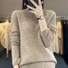 Women's Cashmere Sweater Qinghe Cashmere 30% Cashmere 70% Wool Women's Autumn and Winter Cashmere Pullover Soft and Warm