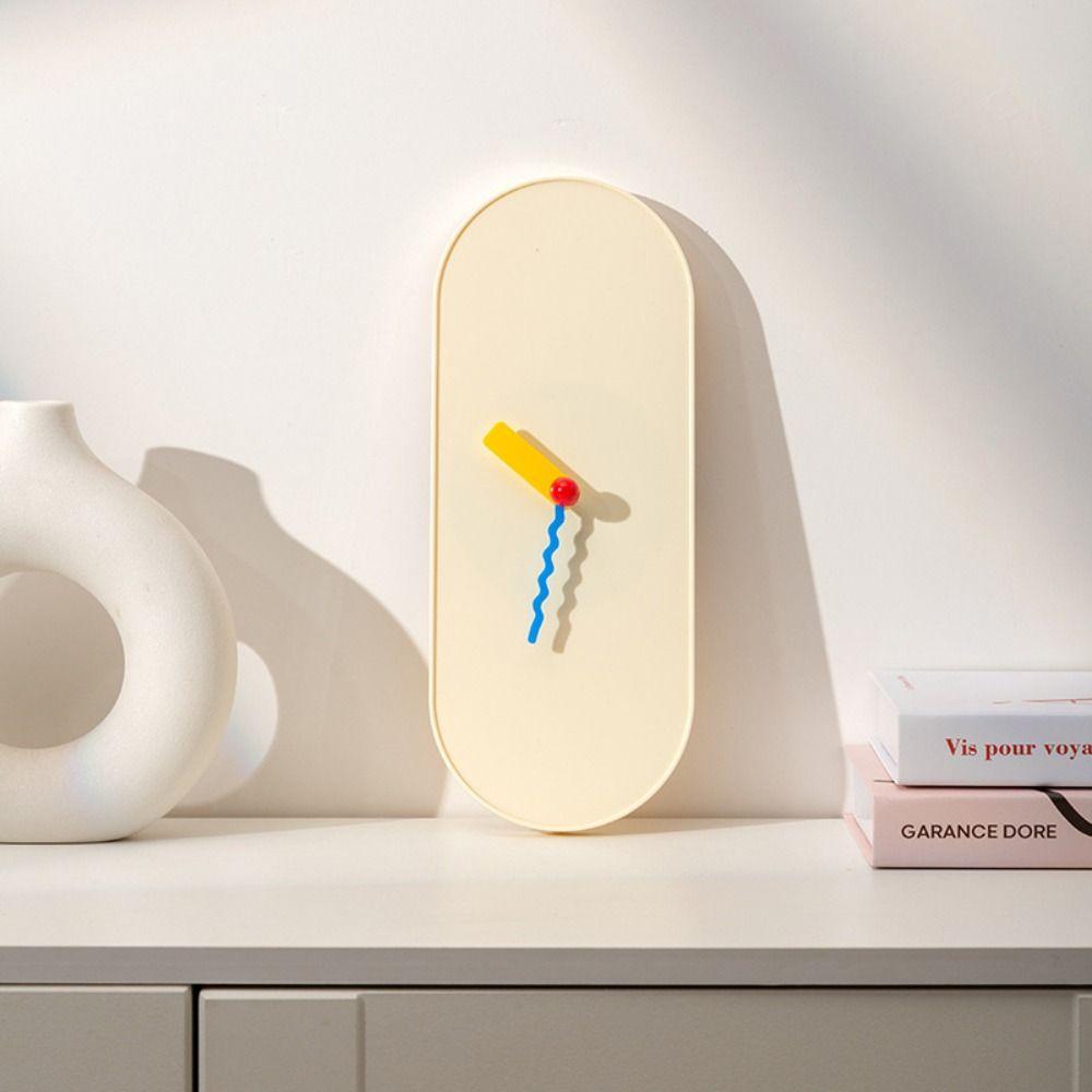 Creamy Style Wall Mounted Clock Mute Home Furnishing Decoration Modern Mantel Clock Living Room