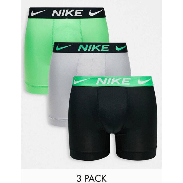 

Зеленые боксеры из дышащей микрофибры Nike 3 Pack Dri-Fit