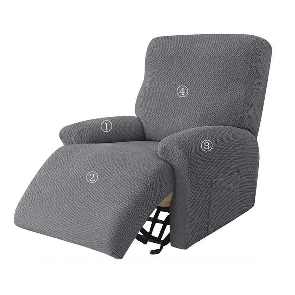 Split Back Design Recliner Sofa Covers Solid Color T Jacquard Cover New Armchair Cover