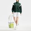 FILA Color Block Stand Collar Tennis Knit Jacket Women jackets Reed-Green A11W413504F-GN