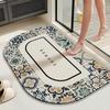 Non-slip Bathroom Absorbent Floor Mat for Toilet and Entryway