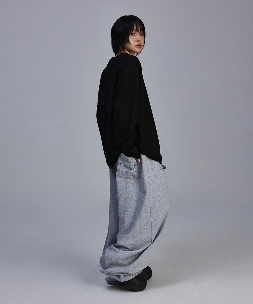 SCALLYWAG Back Pocket Eyelet Sweatpants [Grey]