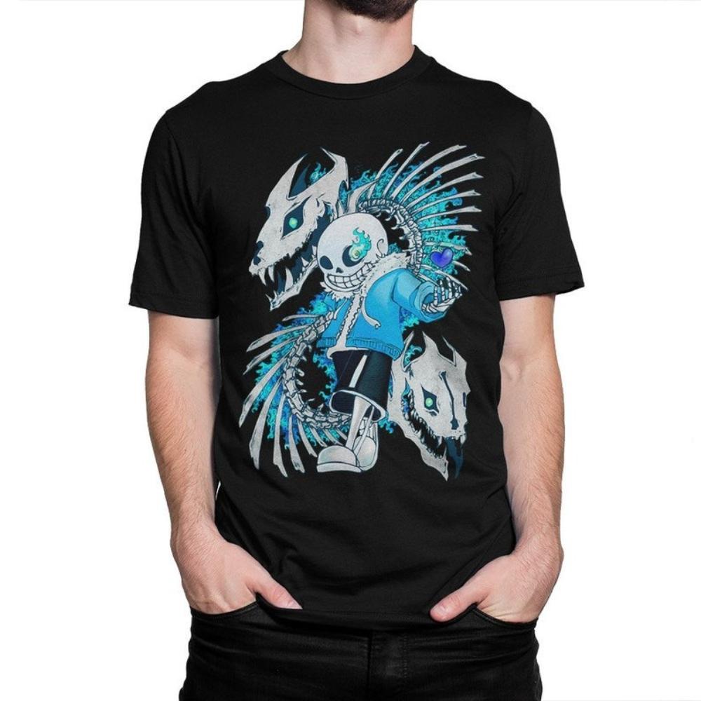 

Undertale Sans Gaster Blasters Gothic TShirt Woman Man Oneck Fashion Casual Cotton Graphic T Shirts Streetwear Shortsleev 4XL