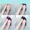 Spring Korean Style Pointed Toe Matte Slip On Shoes With Block Heel For Women