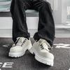 New Big Head Derby Men's Shoe Platform Height Increase Commuter Fashion Men's Small Leather Shoes Zapatillas Deportivas De Mujer
