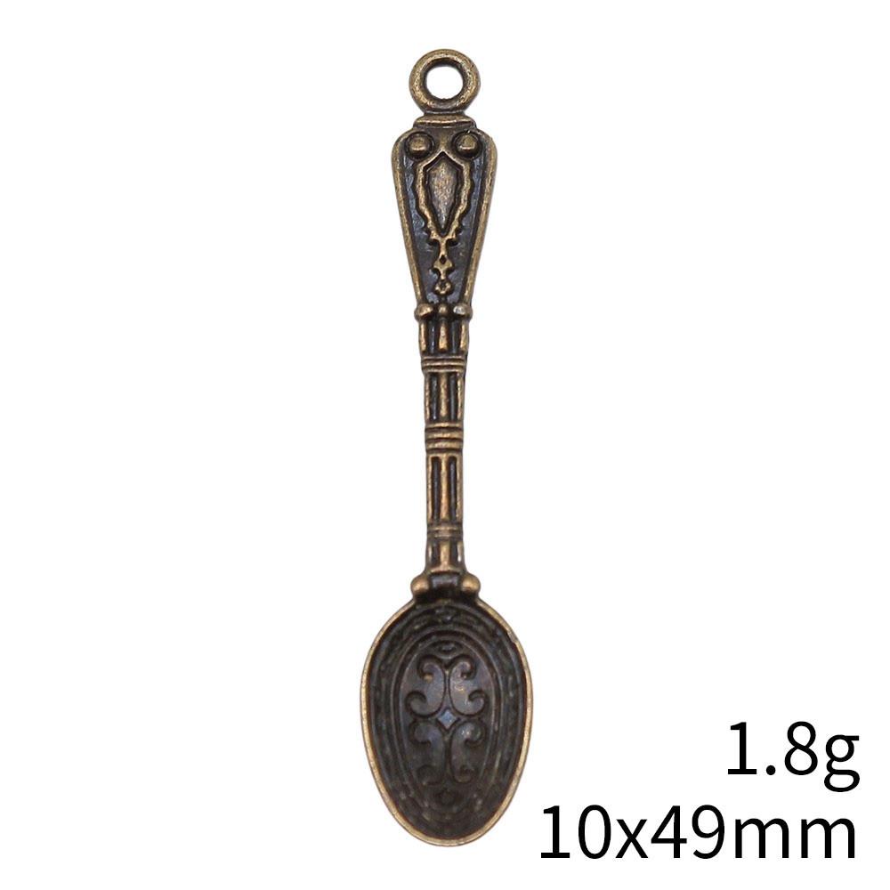 Christmas Decorations Charms For Bracelet Tableware Fork Spoon Charms Pendant Art Supplies Pendant