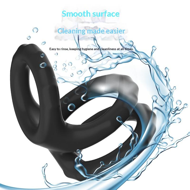 Male Scrotum Penis Ring Silicone Stretchy Cock Ring Delay Ejaculation Cock Scrotal Binding Ring Sex Toys For Man Adult Product