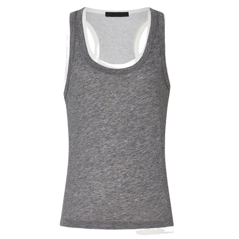 MO&Co. Lightweight Tencel Wool Blend Tank Top L