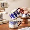 Hand-Painted Cup Retro With Handle Mug Personalized Water Cup Creative Gift Ceramic Cup Breakfast Coffee Souvenir