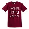 Normale Leute machen mir Angst T-Shirt lustig Goth Rock Punk Geschenk Neuheit Oberteil Tee