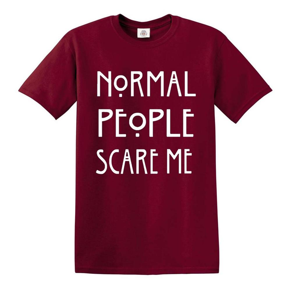 Normale Leute machen mir Angst T-Shirt lustig Goth Rock Punk Geschenk Neuheit Oberteil Tee