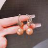 Korean Luxury Multi-Wear Pearl Earrings In Champagne – Elegant Socialite Style