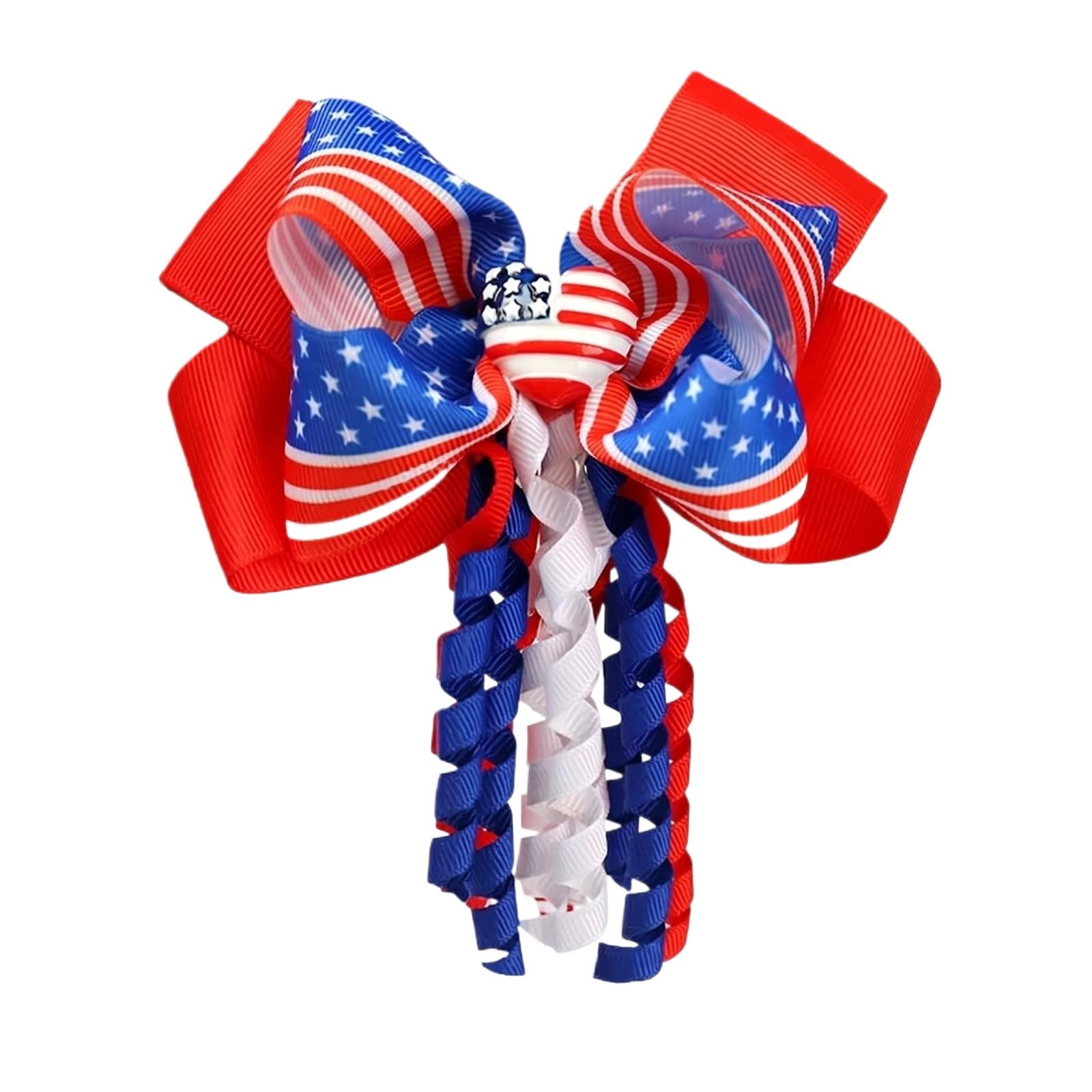 

Hair Bow Clip with Layered Ribbon Design and Curled Streamers for Festive Hair Accessories Suitable for Various Occasions and Daily Wear One Size