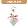 Sophisticated Pearls Beaded Keychain Charm With Heart Pendant Craft Supplies for Bag and Wallet Phone Ornaments