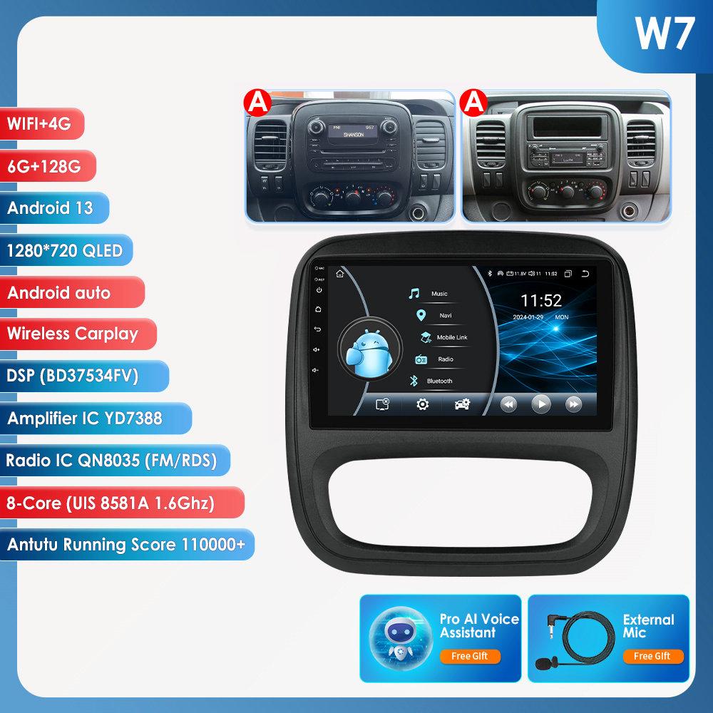 Hizpo 4G AI Hlasové Android Auto Rádio Pro Renault Trafic 3 2014-2021 Pro Opel Vivaro B 2014-2018 Carplay Auto Multimédia Inteligentní Obrazovka GPS 2din