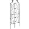 2 Packs Metal Garden Trellis for Climbing Plant Support 60x15 In Rustproof