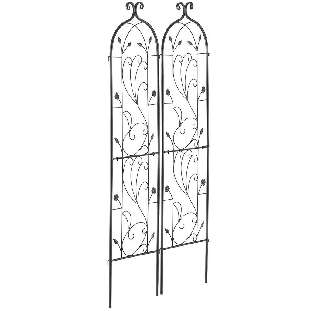 2 Packs Metal Garden Trellis for Climbing Plant Support 60x15 In Rustproof