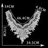 Black & White Polyester Embroidered Lace Collar for DIY Cheongsam Dress Crafting
