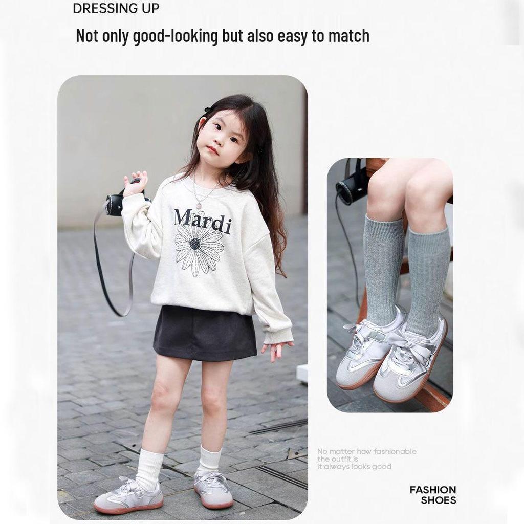 Girls' De Xun Autumn/Winter 2025 Lightweight Suede Sneakers - Big Girls' Casual Skate Shoes