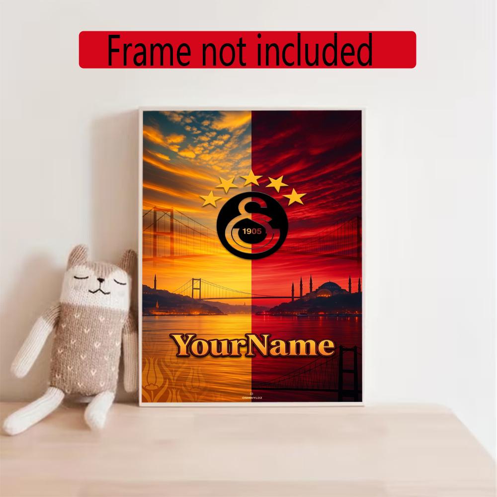 Galatasaray Customize Text Diamond Painting Round Diamond Mosaic Suitable For Beginners Diamond Painting Rhinestones Gift Frameless