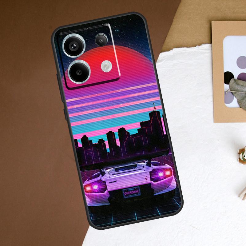 Neon Retrowave 80s Vintage Art Case For Redmi Note 13 Pro Plus 9 10 11 12 Pro 9S 10S 11S 12S Cover For Redmi 12 C 10C 13C