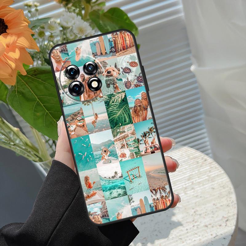 Surf Beachy Blue Summer Collage Case For OnePlus 15 15R 13 13T 13R 12 12R 11 10 10R 10T 8T Nord 5 CE 4 2 3 Lite N20 N30 Cover