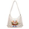 Women's Backpack Cartoon Print Shoulder Bag Large Capacity Commuter Multi-Function Crossbody Bag