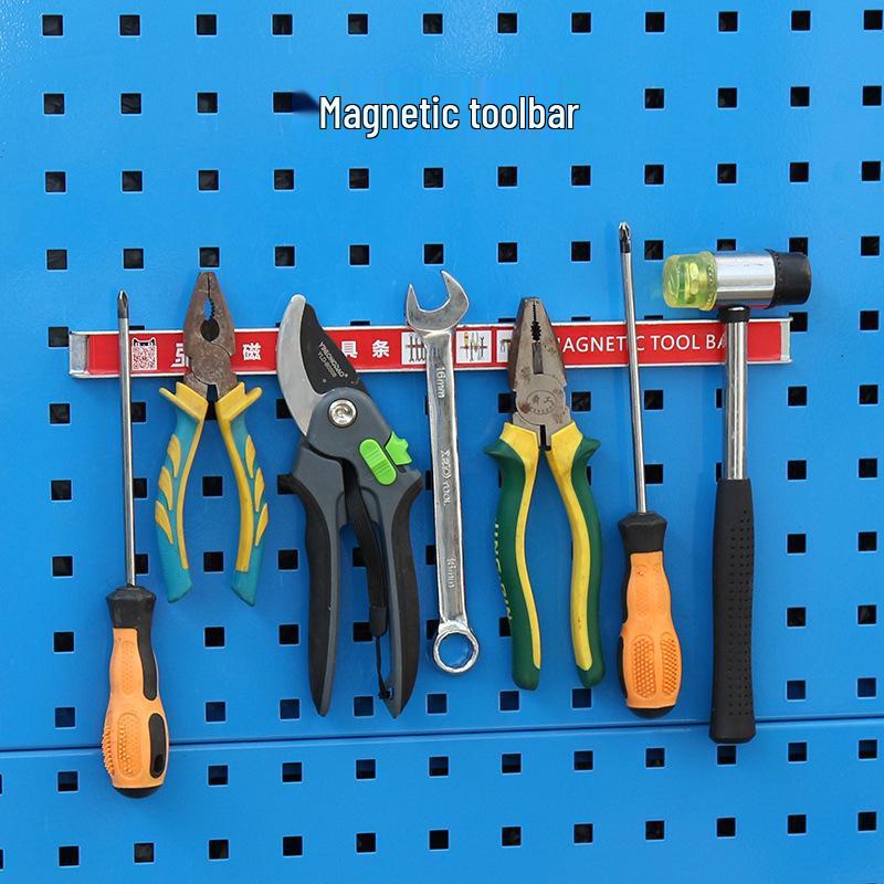 Chitu Magnetic Tool Bar: Strong Self-Adhesive Tool Storage Rack with Hooks