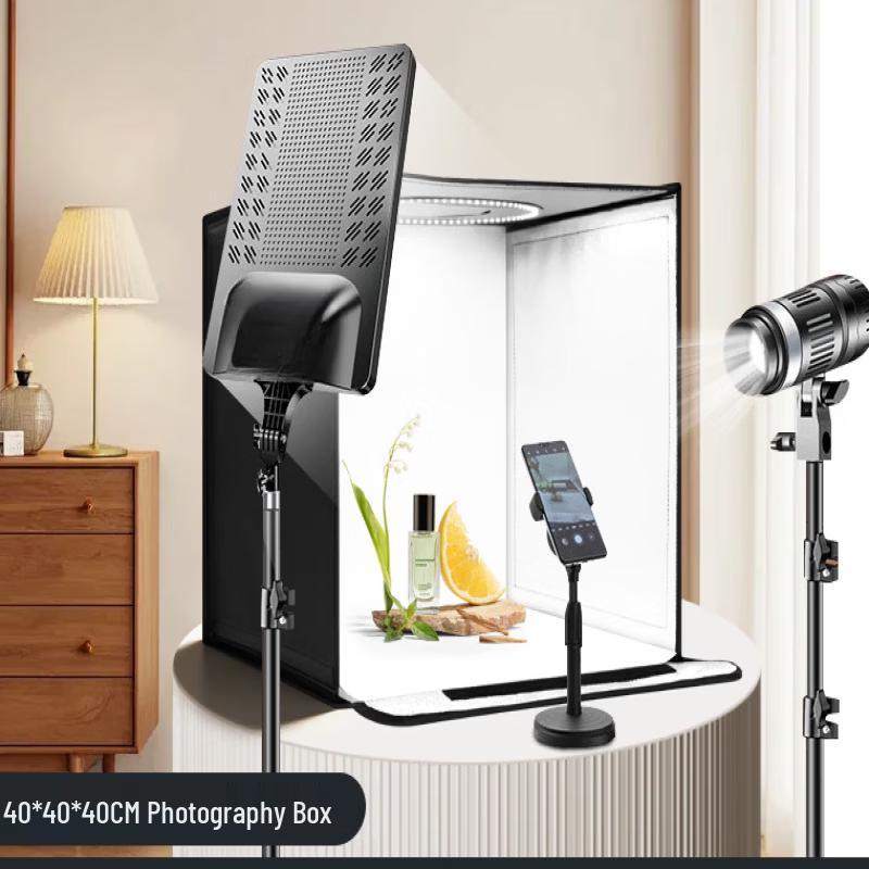 OLOEY 40x40cm Portable Photo Studio Light Box with LED Spotlight