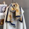 Autumn Winter Pashmina Scarf for Women Shawls and Wraps Cashmere Blanket Warm Thick Stoles for Lady Outdoor Bufanda  New