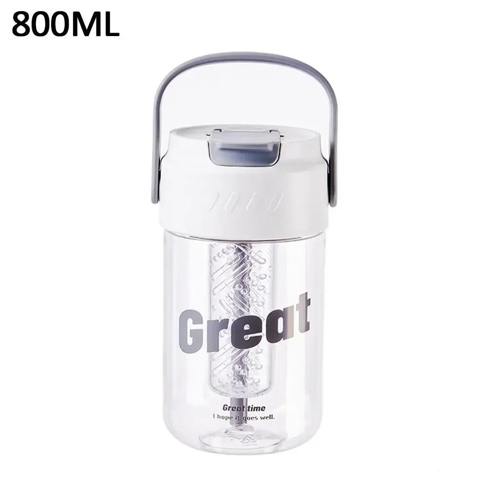 600/800ml High-Capacity Straw Water Cup Premium Sports Water Bottle Perfect Outdoor Camping Drinking Tool for Refreshing Summer
