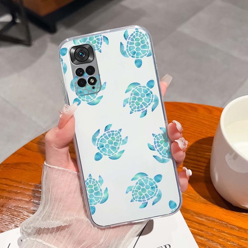 Para Redmi Note 11 11S 11T 12 12S Pro Plus Turbo Capa de Telefone Padrão de Laço Rosa Bonito Silicone Transparente de Alta Qualidade Capa Antiderrapante Para Carcaça Redmi