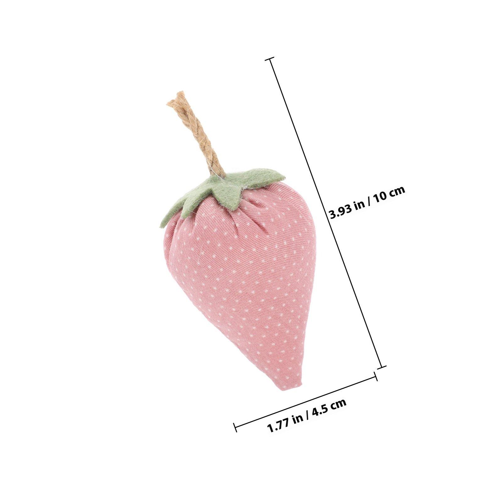 

4Pcs Faux Fabric Strawberry Decor Lifelike Artificial Strawberries Bright Colorful Lightweight Photo Props Table Centerpiece other