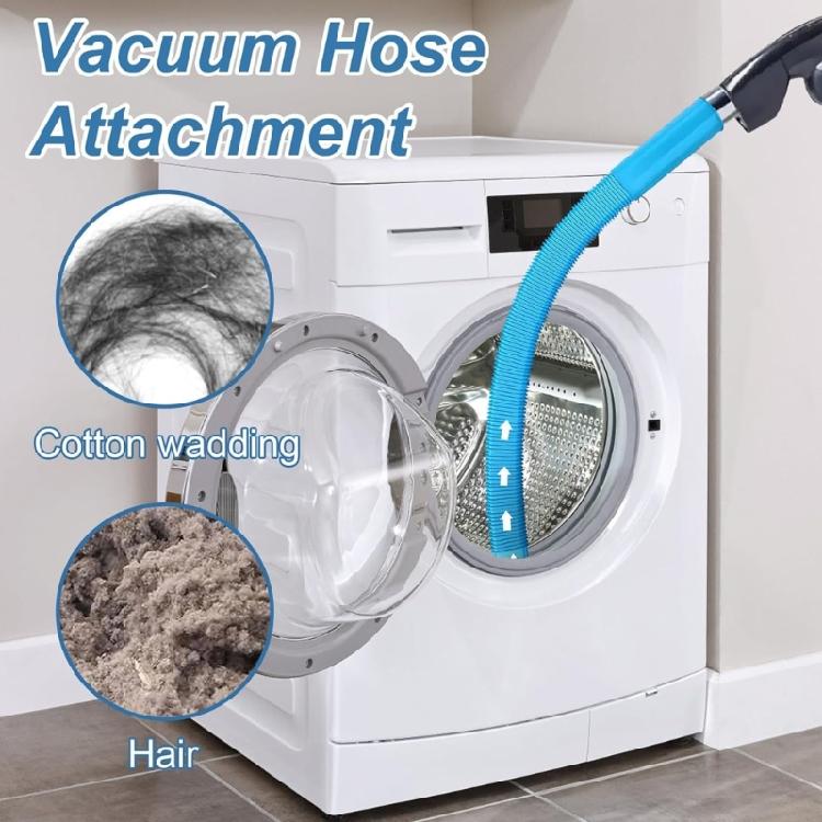 Washing Machine Cleaning Tool Flexible Hose Connector Reusable Dryer Vent and Duct Vacuum Adapter Plastic Texture