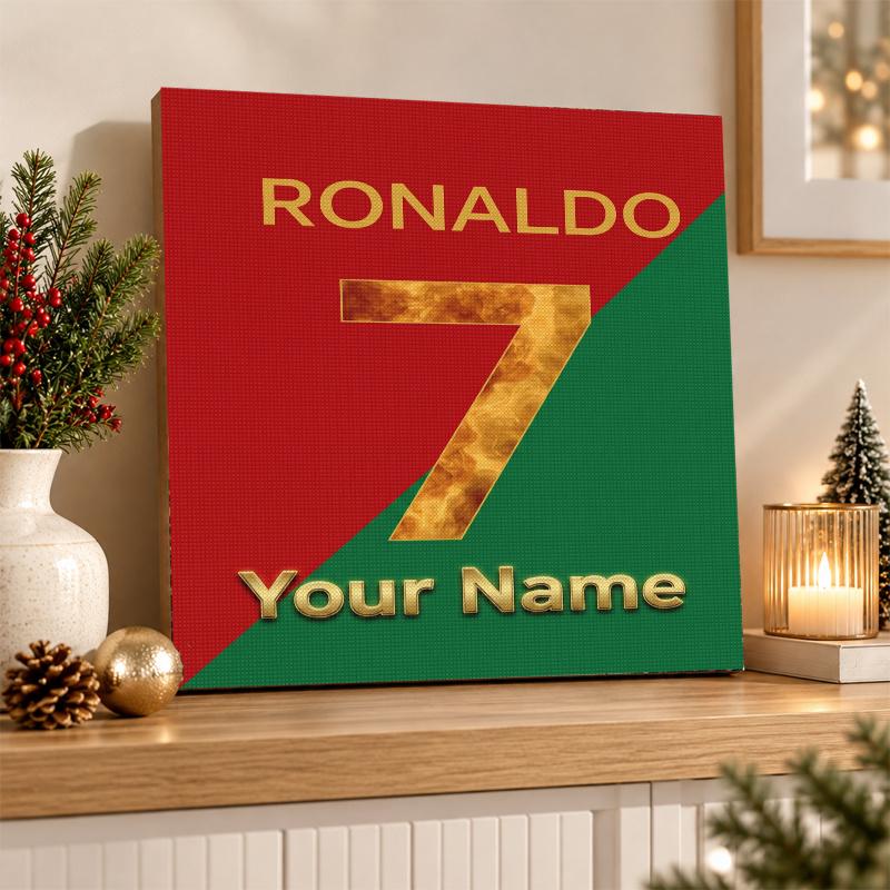 Cristiano Ronaldo Custom Name Text 5D Diamond Painting Kit DIY Full Drill Diamond Art Decoration
