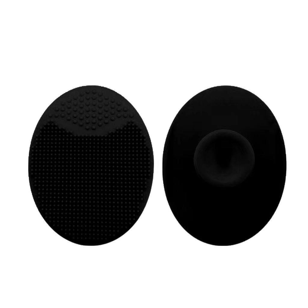 

Мягкая овальная силиконовая щетка для мытья лица и детского шампуня Small Face Cleansing Brush чёрный