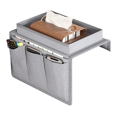 Sofa Storage Bag Living Room Sofa Armrest Organizer For Tv Remote Control Cellphone Hanging Coffee Cup Tissue Storage Tray