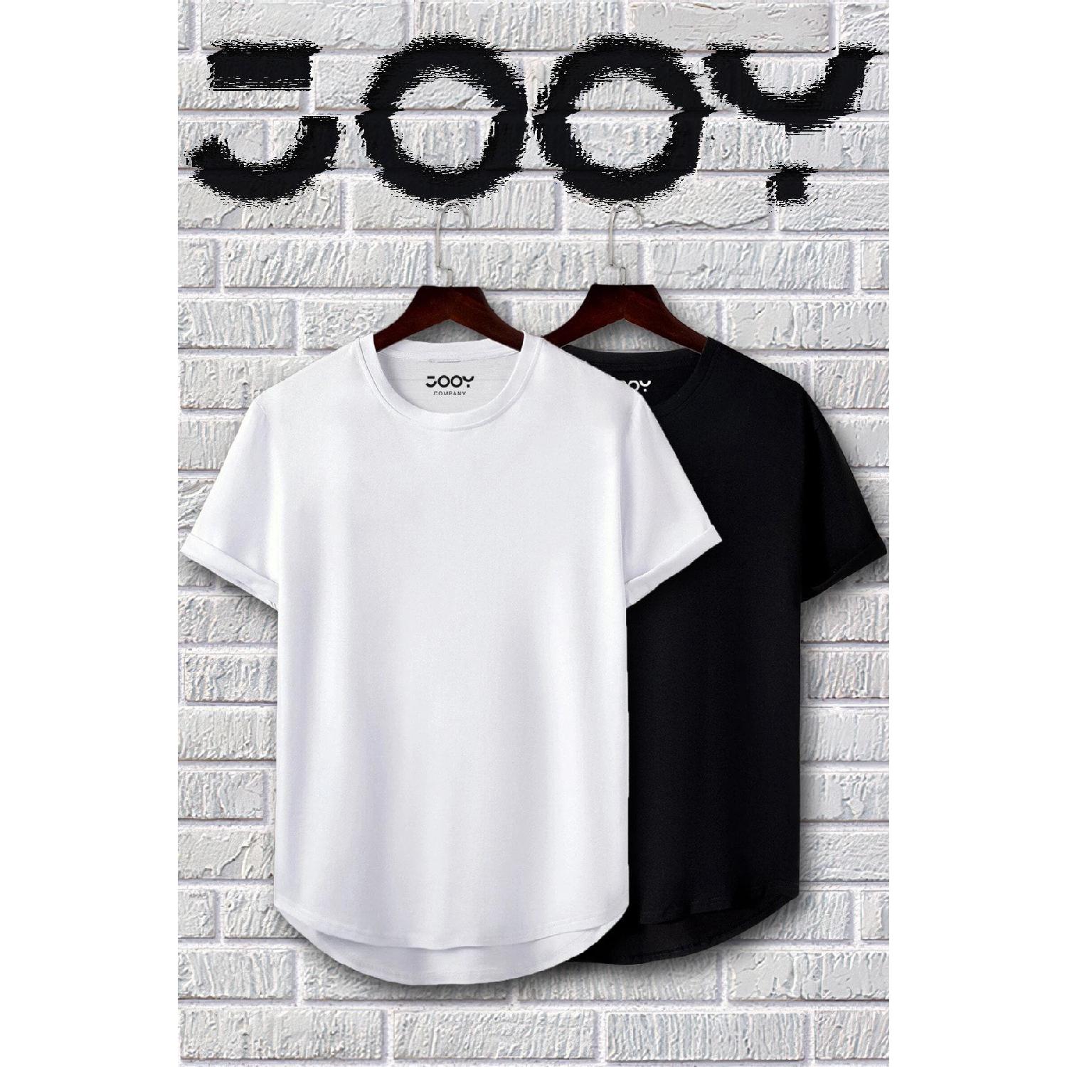 

Набор из 2 черно-белых футболок овального кроя унисекс S чистый