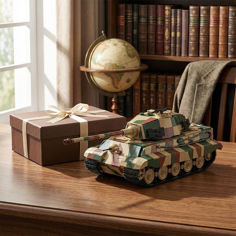 Military King Tiger 2 Heavy Tank Building Blocks MOC Army Armored Vehicle DIY Assembly Bricks Educational Toy Adult Gift 1780pcs