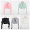 Quick-Drying Long Sleeve Crop Top Ultra-thin Ice Silk Shawl Fashion Sunscreen Sleeves  Girls