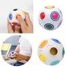 Rainbow Ball Puzzle Toy 12-hole Stress Relief Intellectual Toy Plastic Material 7cm Diameter