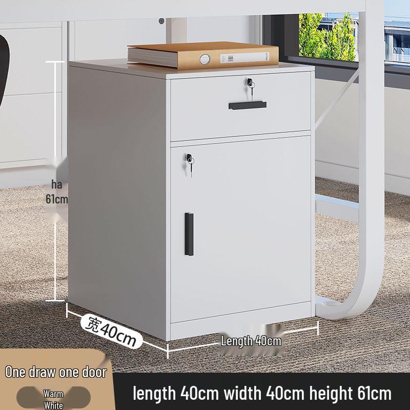 Office Mobile Filing Cabinet with Lock, Wheels, and Drawers